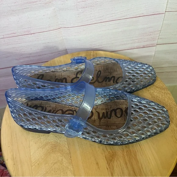 Sam Edelman Michaela Soft Blue Jelly Mary Jane Flat‎ Size 8 - Picture 10 of 10
